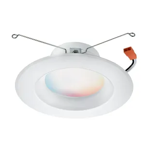 10 Watt; 5-6 in. LED Recessed Downlight; RGB & Tunable White; Starfish IOT; 120 Volt; 800 Lumens