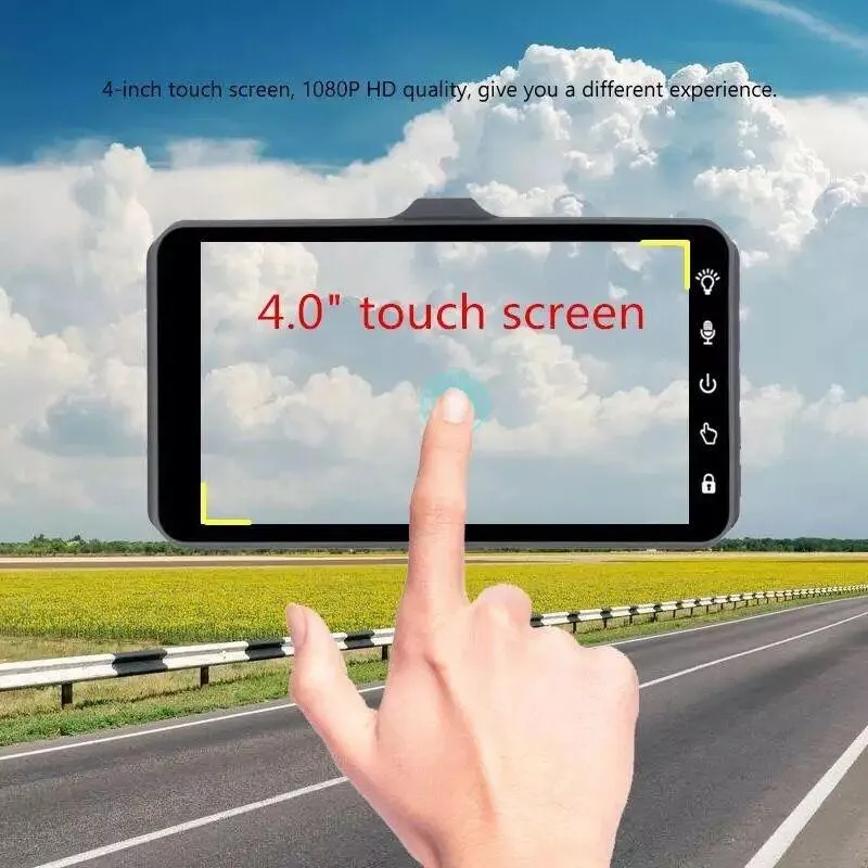 1080p Dual-recording Driving Recorder with Night Vision and Loop Recording