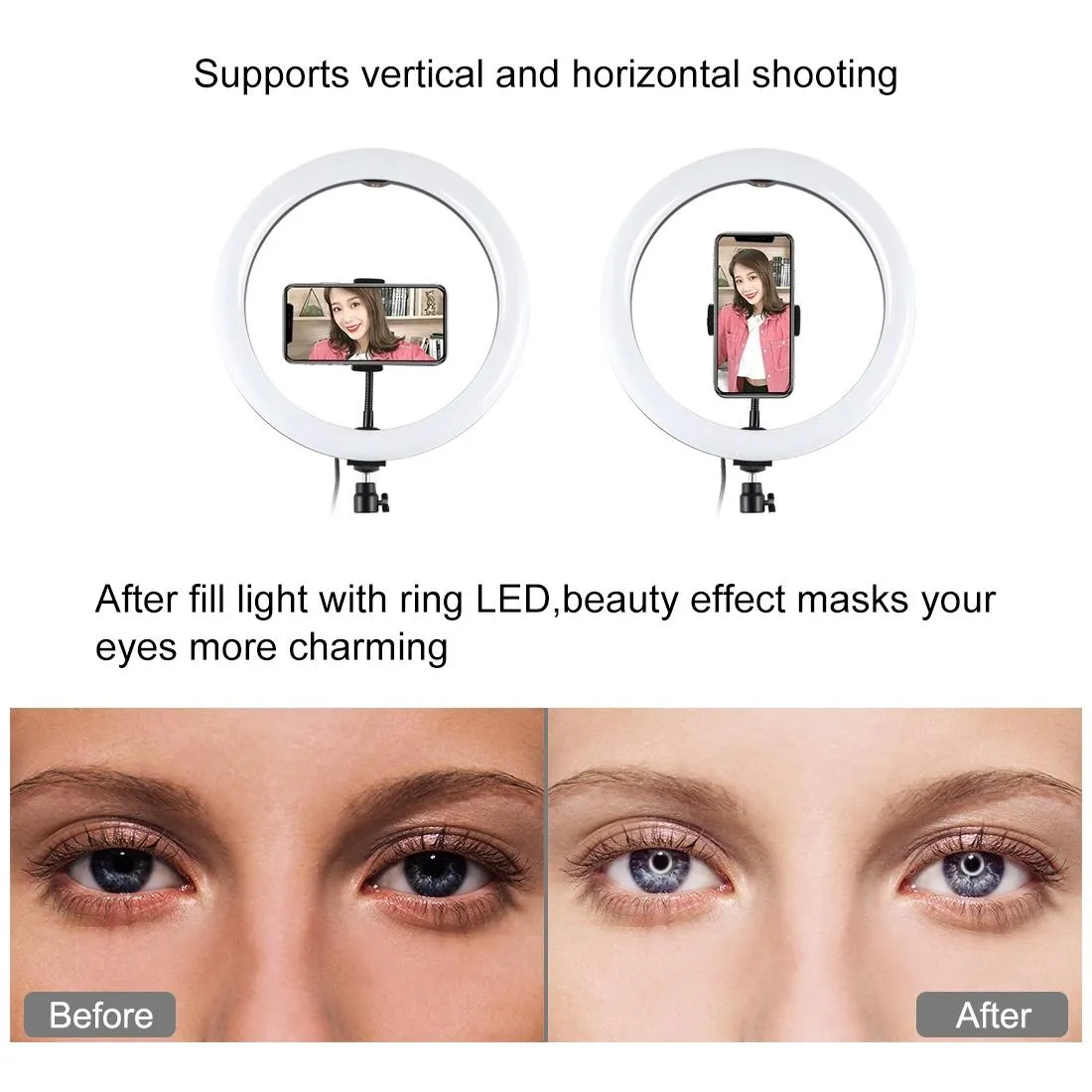 11.8 Led Ring Light Kit with Tripod and Phone Clamp