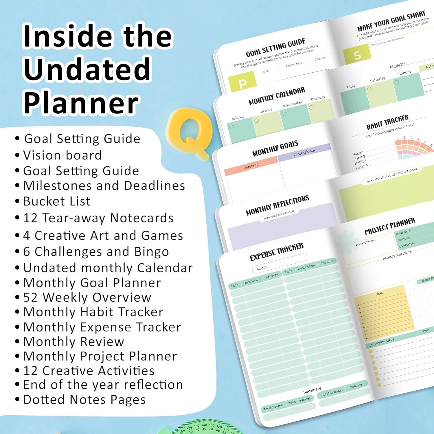 2025 Undated Annual Planner - Journey