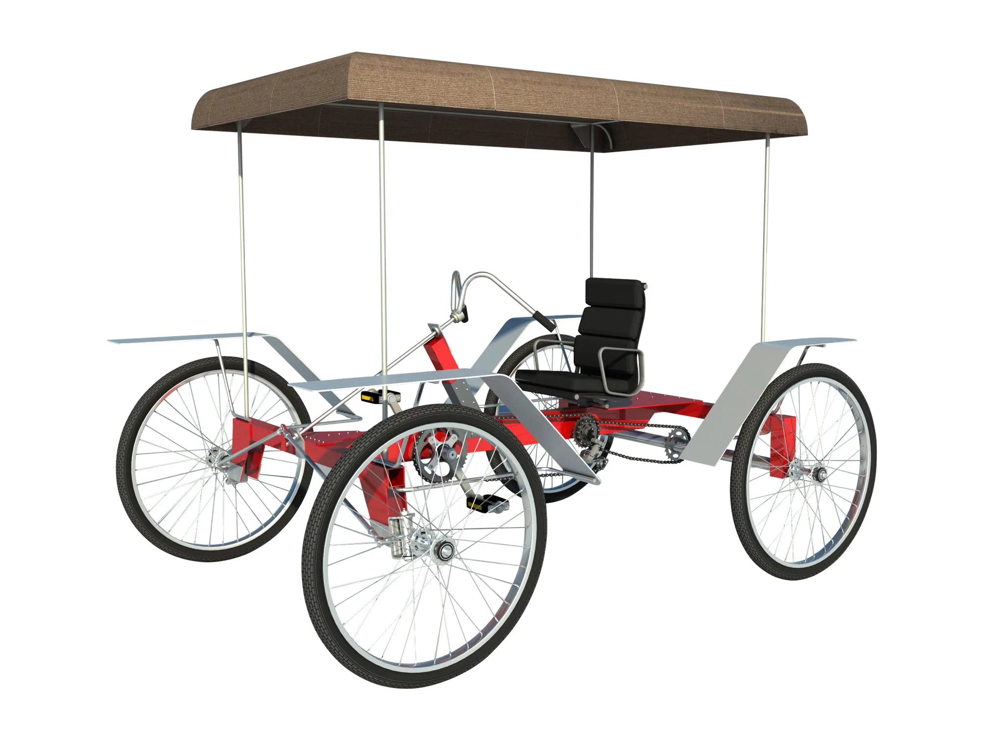 4 Wheel Bike Plans DIY Pedal Car Quad Cycle Rickshaw Pedicabs Build Your Own