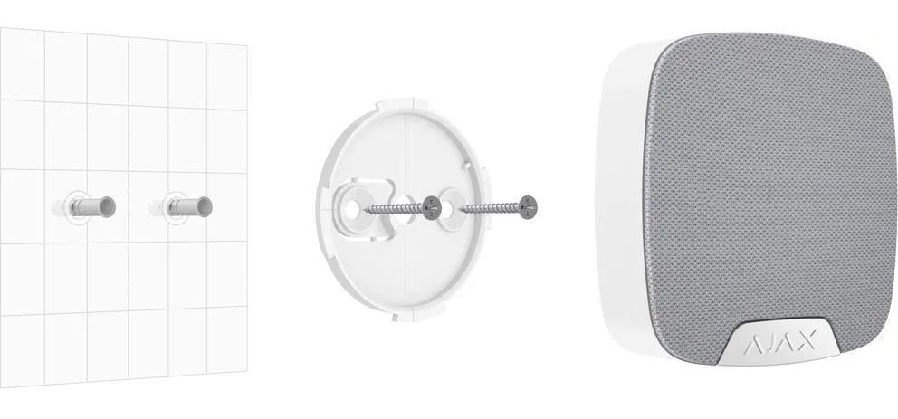 Ajax HomeSiren Wireless indoor siren loudly alarm White