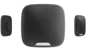 Ajax StreetSiren Wireless outdoor siren with a clip lock for a branded faceplate Black
