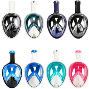 Anti Fog Full Face Snorkel Swimming Mask With Camera Mount For Wide View