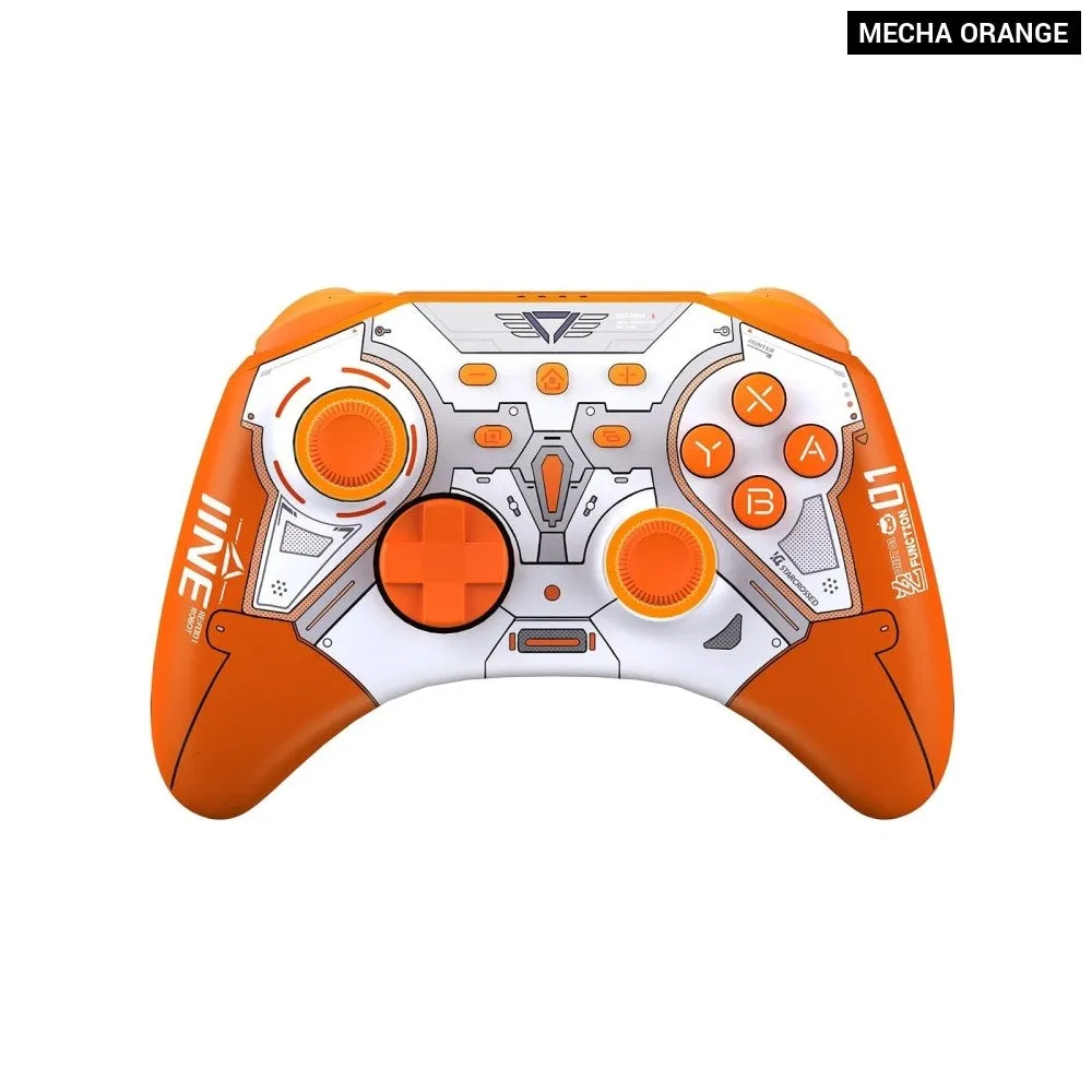 Ares Transparent Wireless Controller with Headset Jack Rgb Light Compatible Nintendo Switch Steam