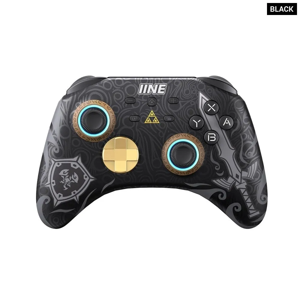 Ares Transparent Wireless Controller with Headset Jack Rgb Light Compatible Nintendo Switch Steam