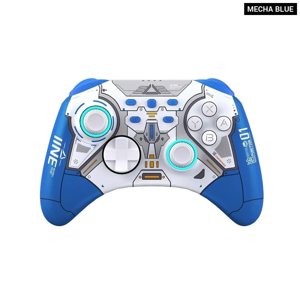 Ares Transparent Wireless Controller with Headset Jack Rgb Light Compatible Nintendo Switch Steam