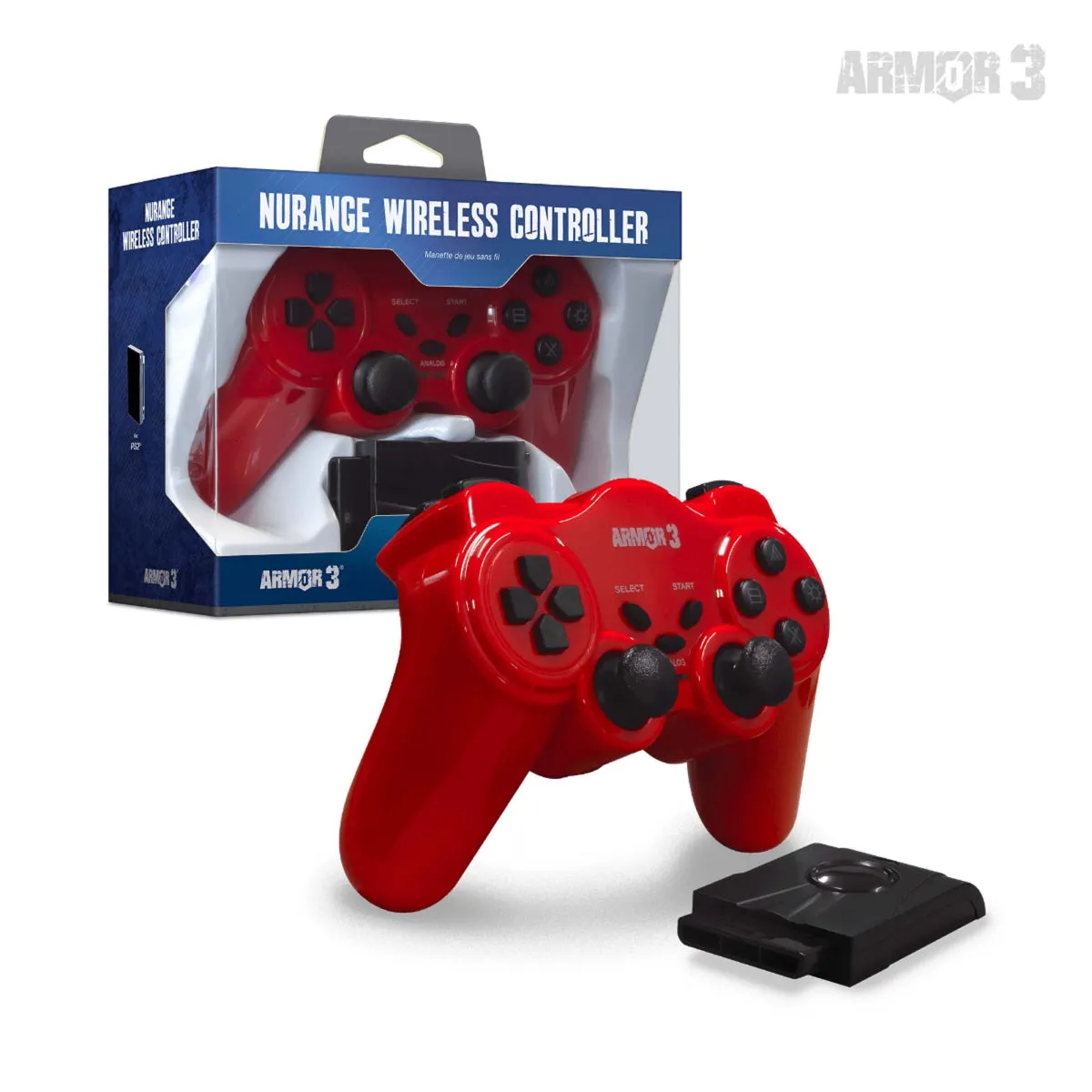 Armor3 NuRange Wireless Controller (Red) - (PS2) PlayStation 2