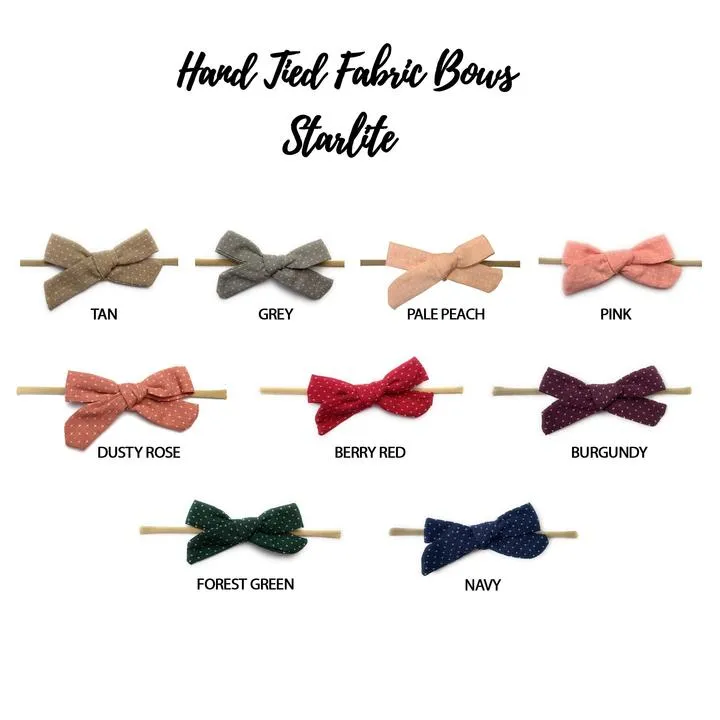 Baby Wisp Hand Tied Starlite Bow - Grey