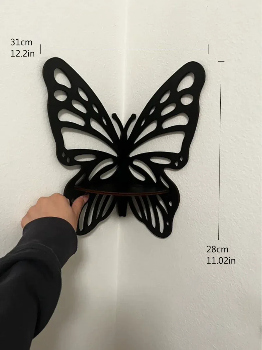 Boho Butterfly Crystal Shelf Wall Jewelry Organizer