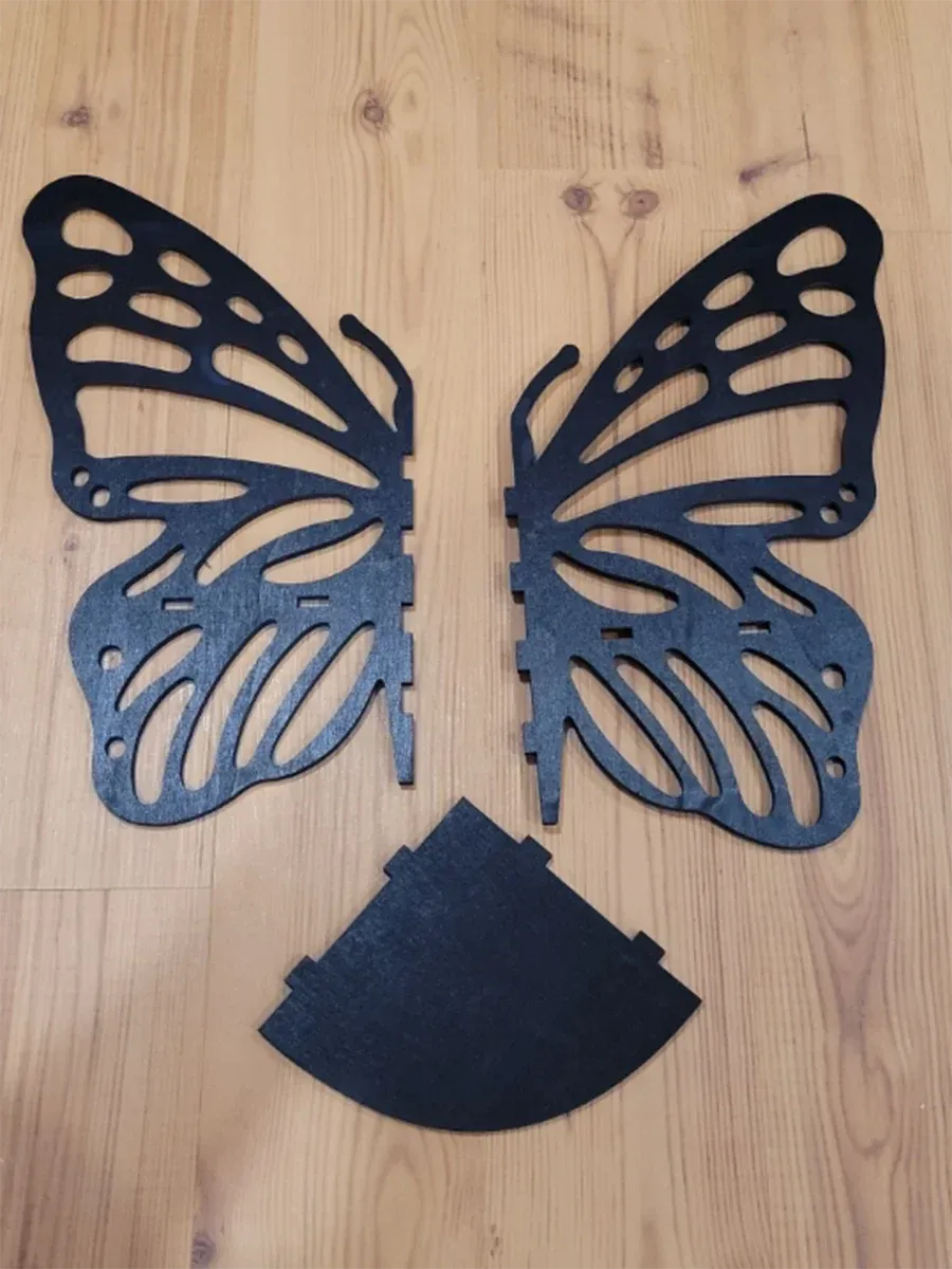 Boho Butterfly Crystal Shelf Wall Jewelry Organizer
