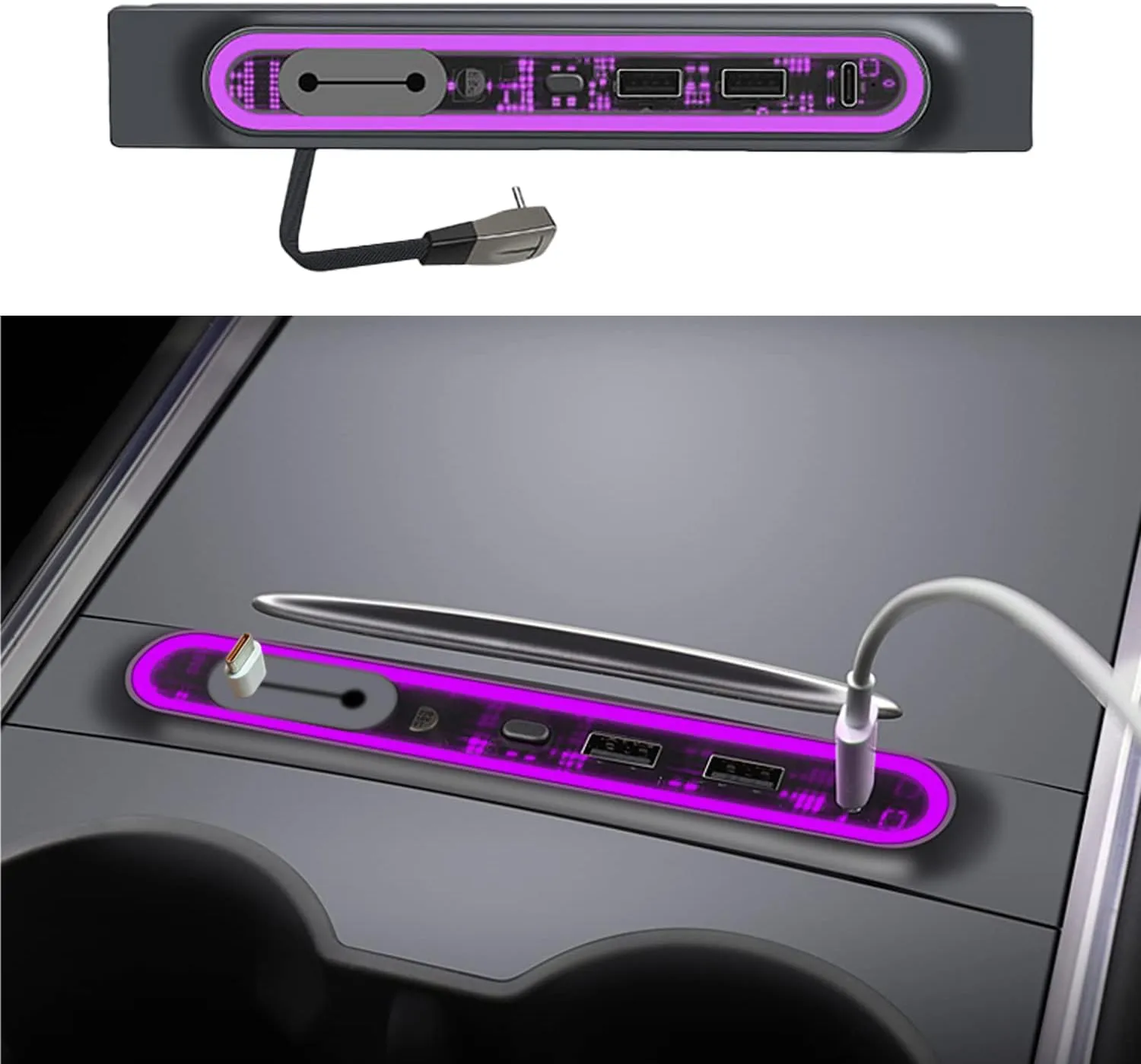 Central Control Usb Port for Tesla Model 3/Y