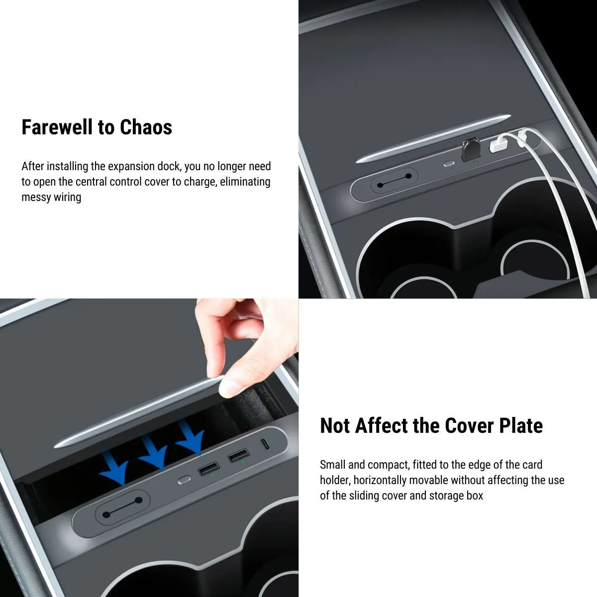 Central Control Usb Port for Tesla Model 3/Y