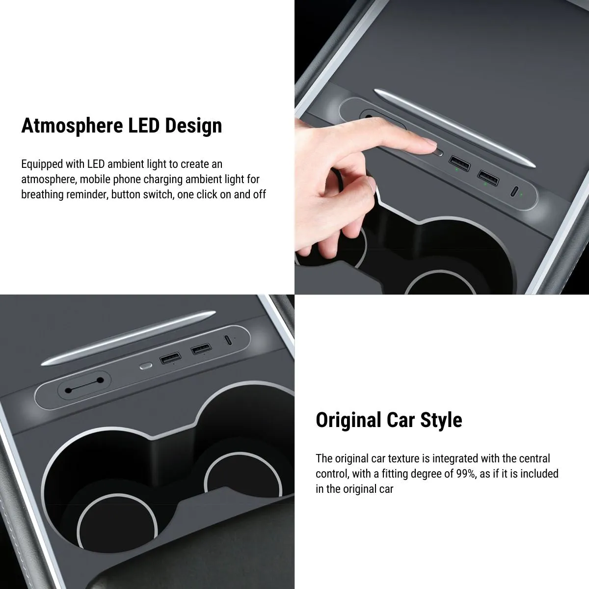 Central Control Usb Port for Tesla Model 3/Y