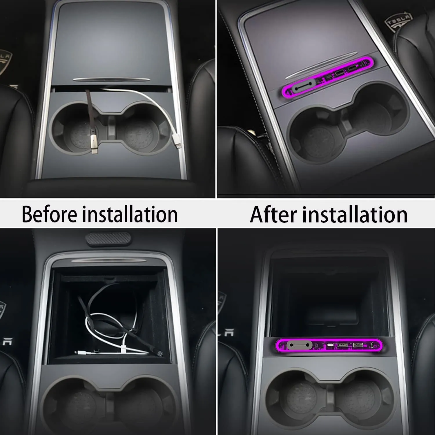 Central Control Usb Port for Tesla Model 3/Y