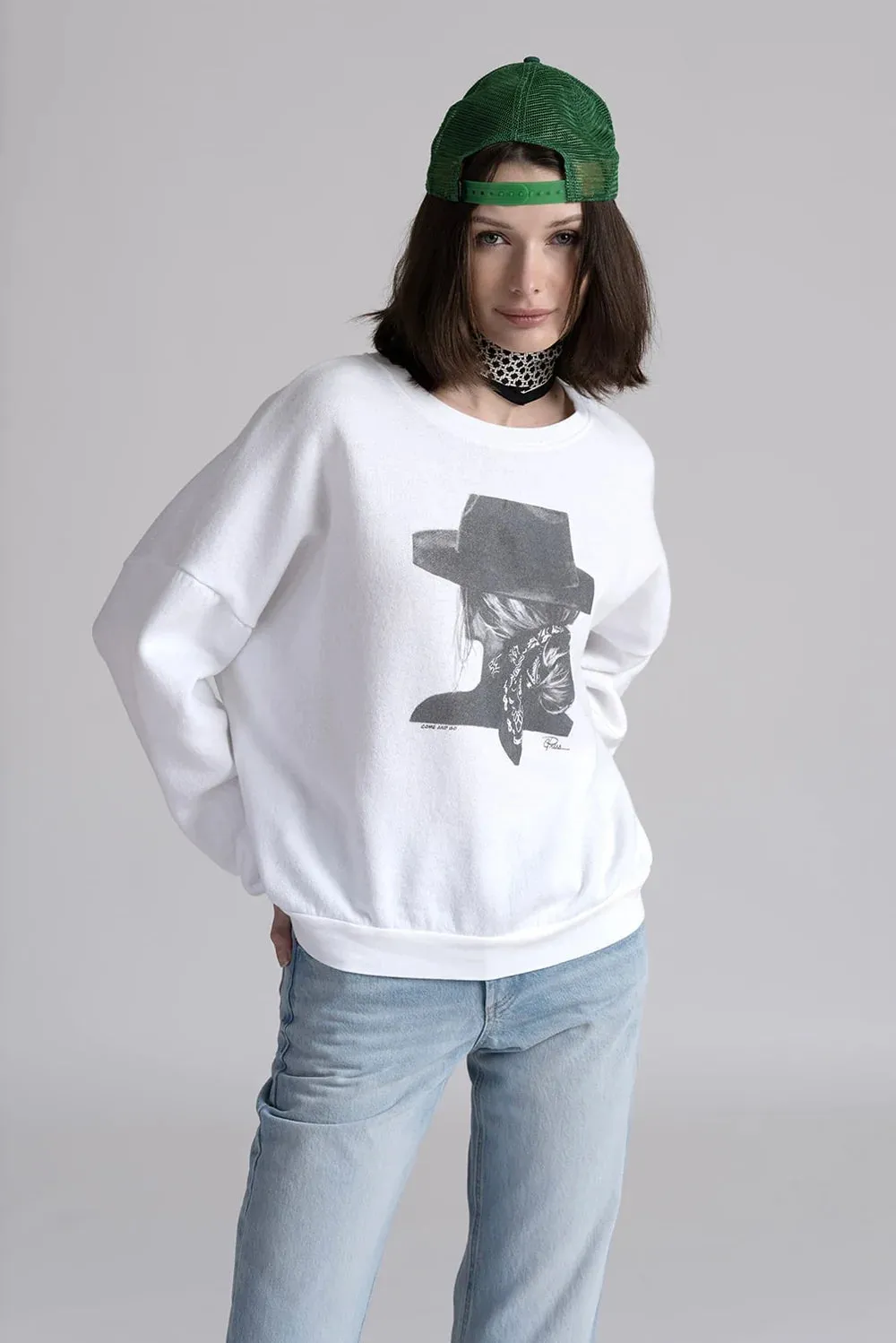CPress Studio Come and Go Sweatshirt in Worn White