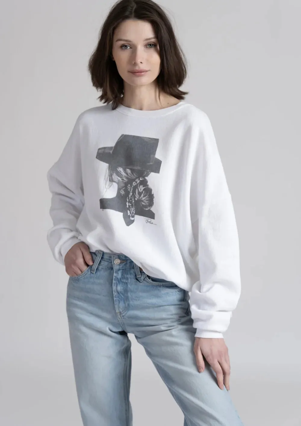 CPress Studio Come and Go Sweatshirt in Worn White