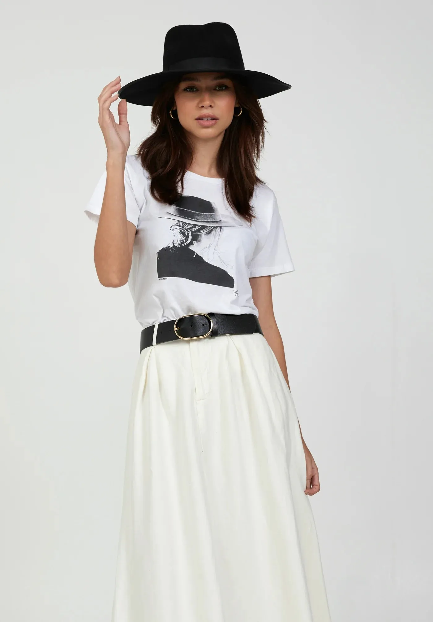 CPress Studio Forward Short Sleeve Tee in Worn White