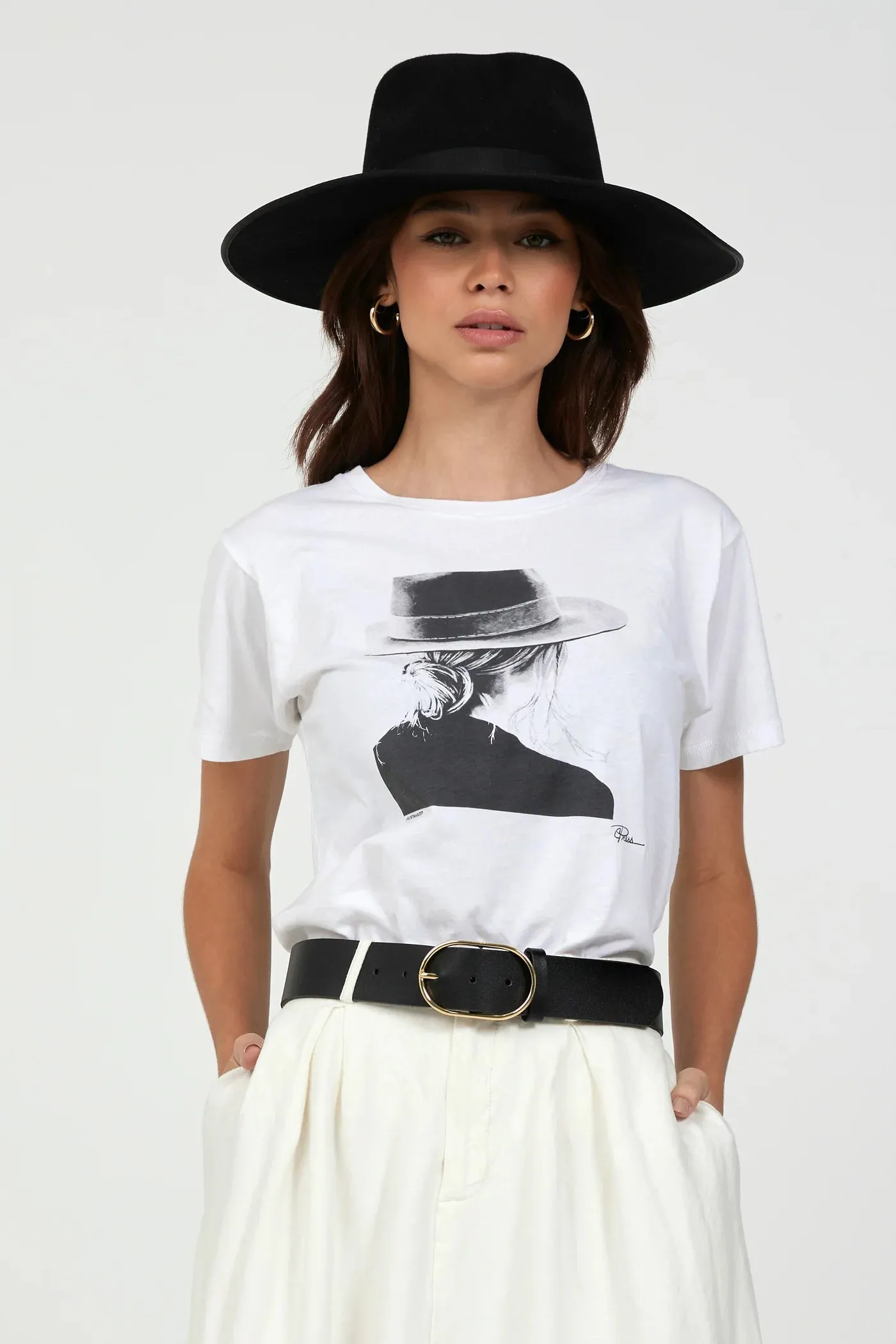 CPress Studio Forward Short Sleeve Tee in Worn White
