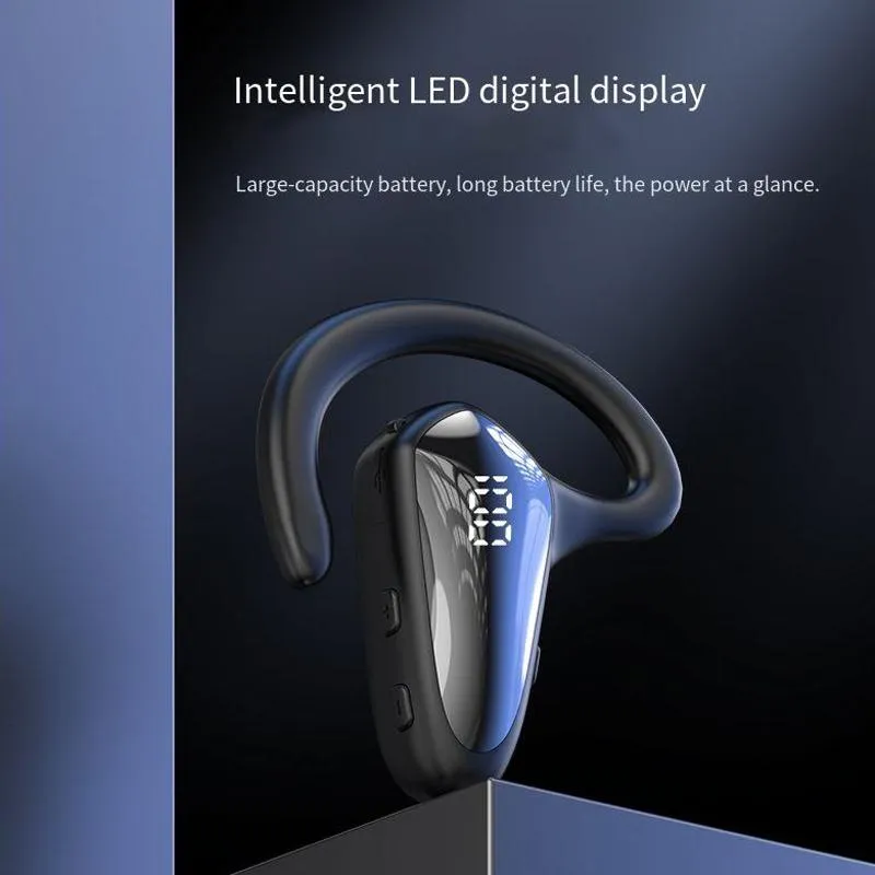 Digital Display Hanging Ear Bone Conduction Bluetooth Headset - Yx02
