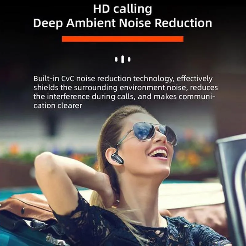 Digital Display Hanging Ear Bone Conduction Bluetooth Headset - Yx02