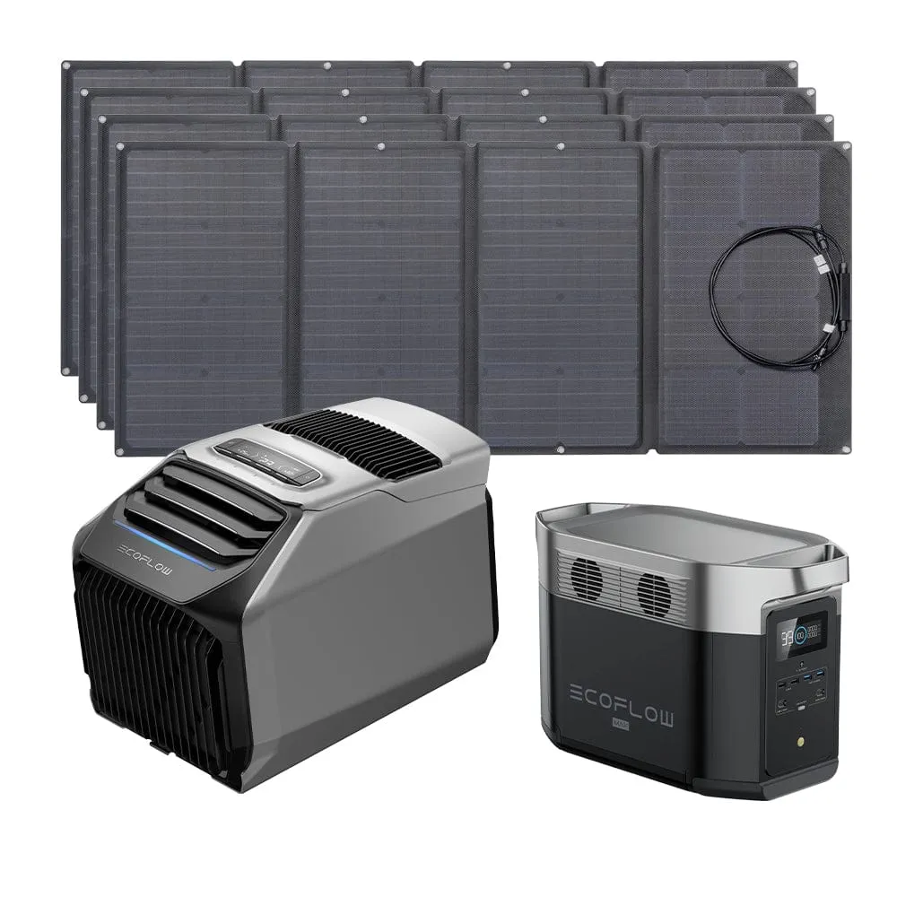EcoFlow WAVE 2 Portable AC   DELTA Max 2000   160W Portable Solar Panel