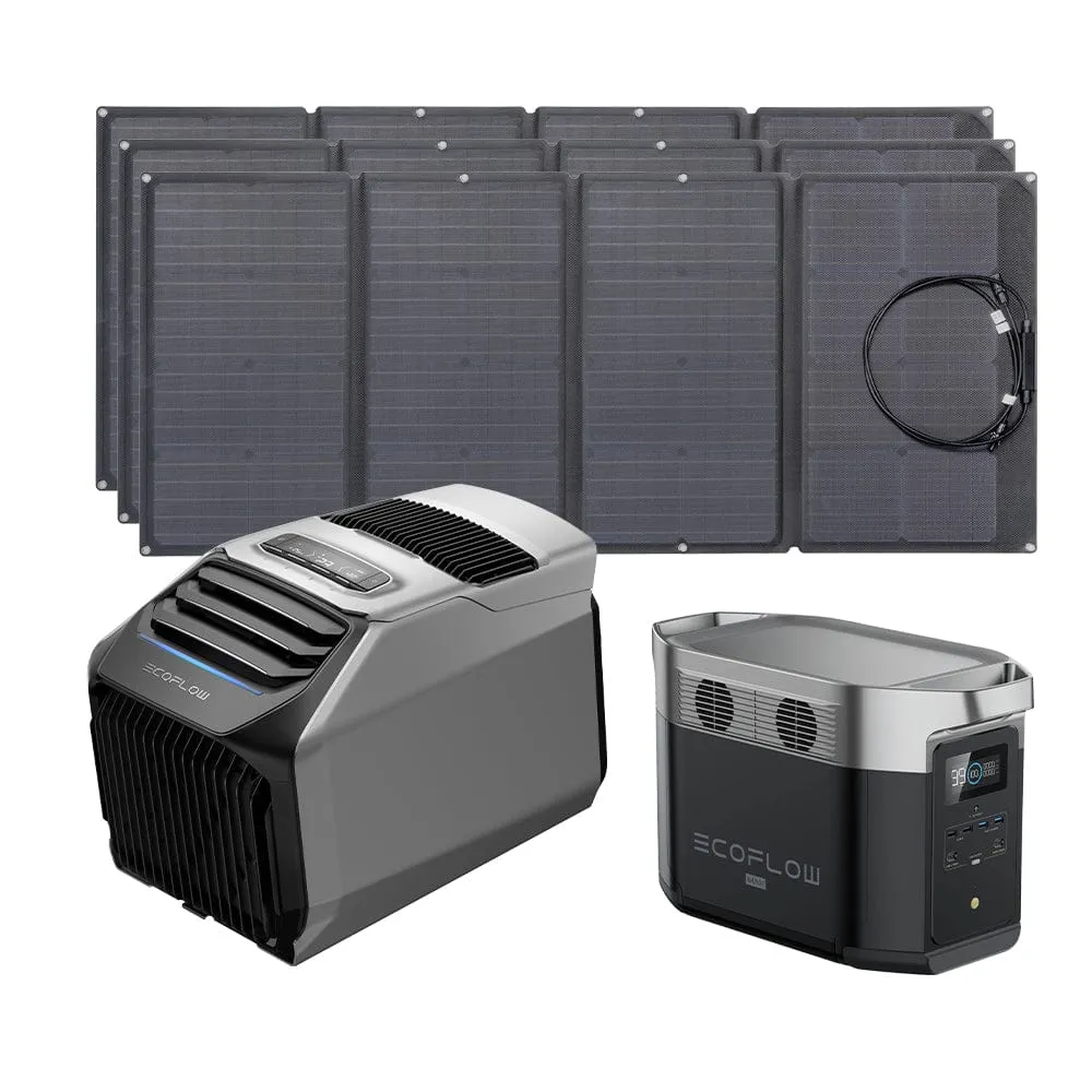 EcoFlow WAVE 2 Portable AC   DELTA Max 2000   160W Portable Solar Panel