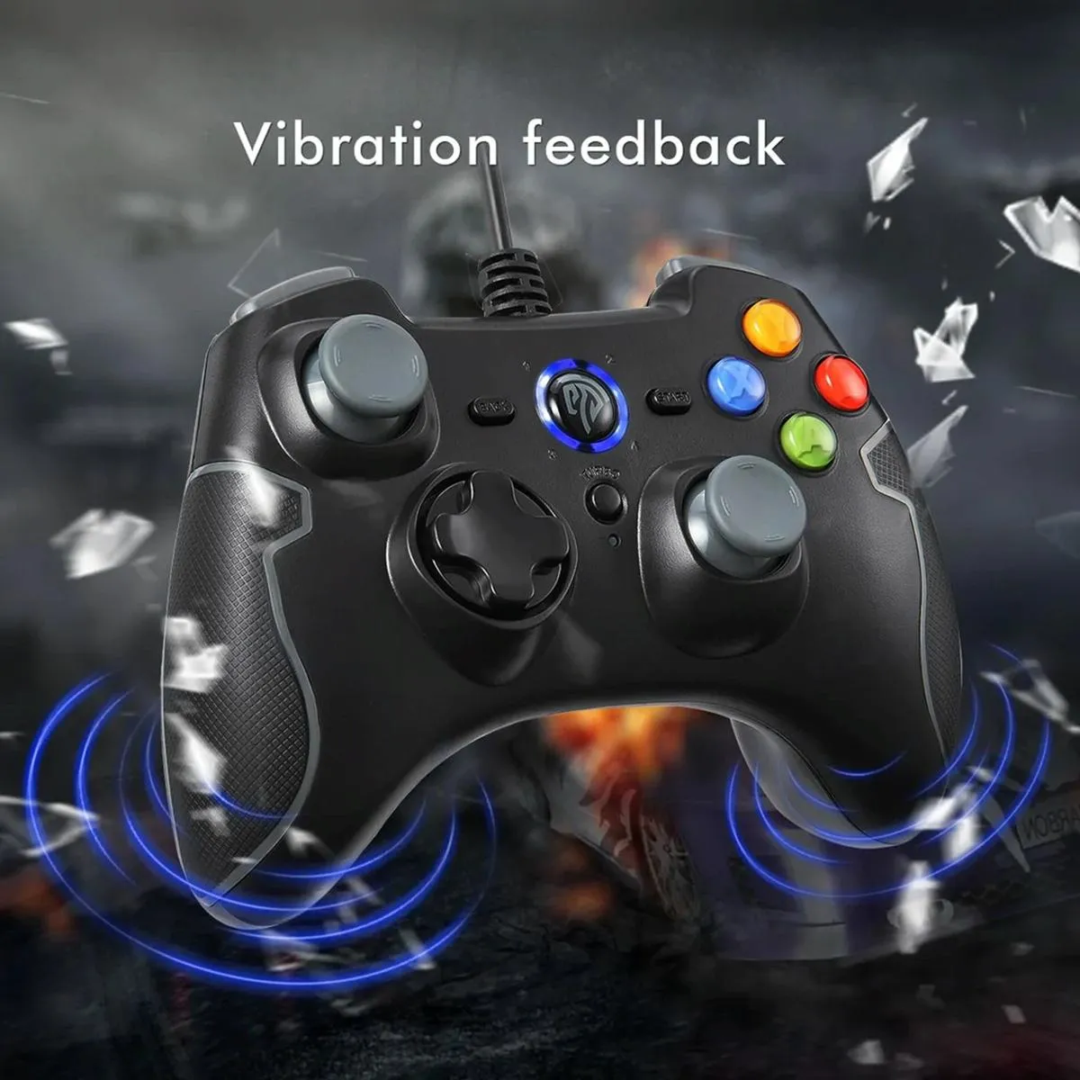 Esm-9100 Wired Game Controller for Pc / Android / Ps3 Grey
