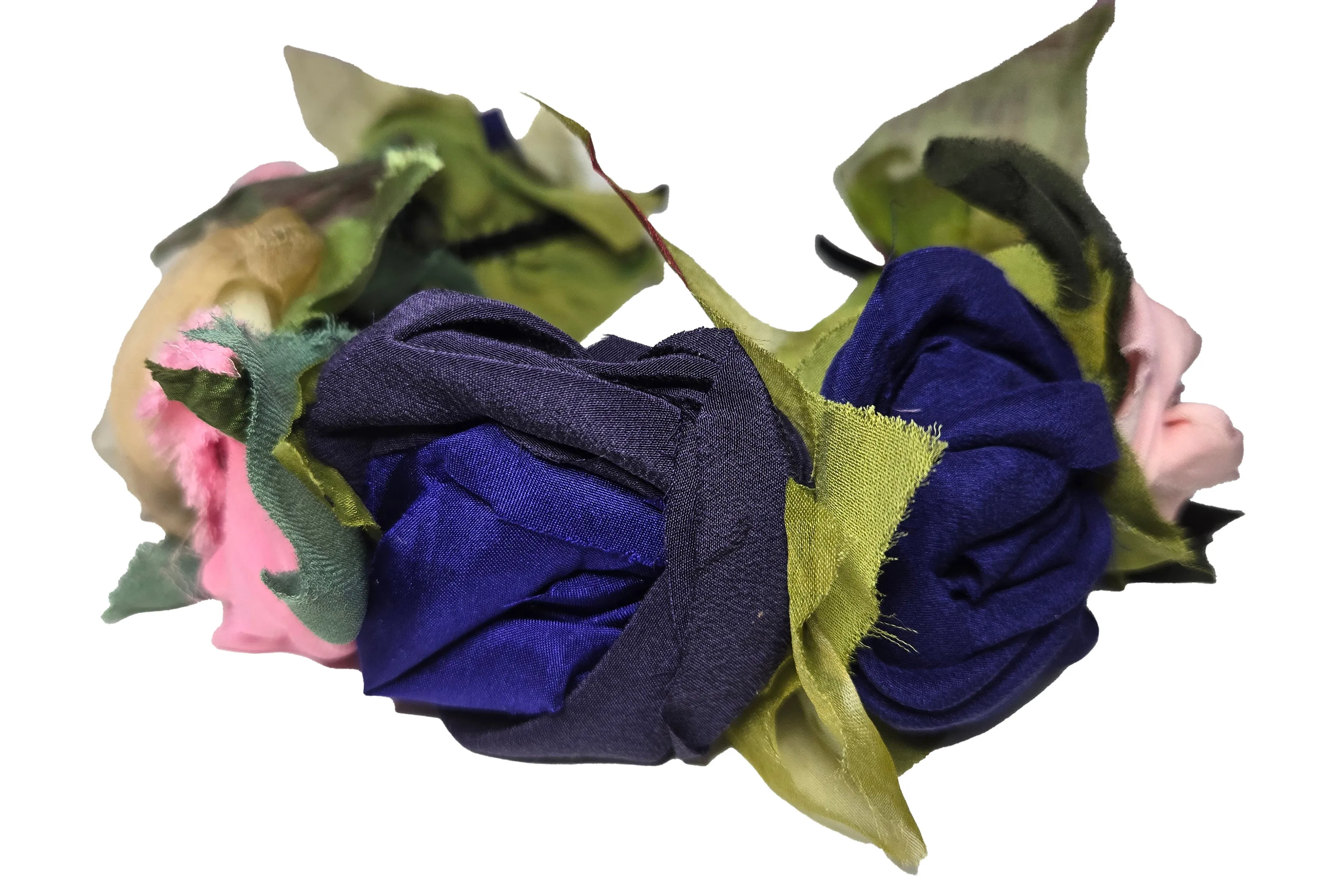 Flower Headband - Pink & Navy