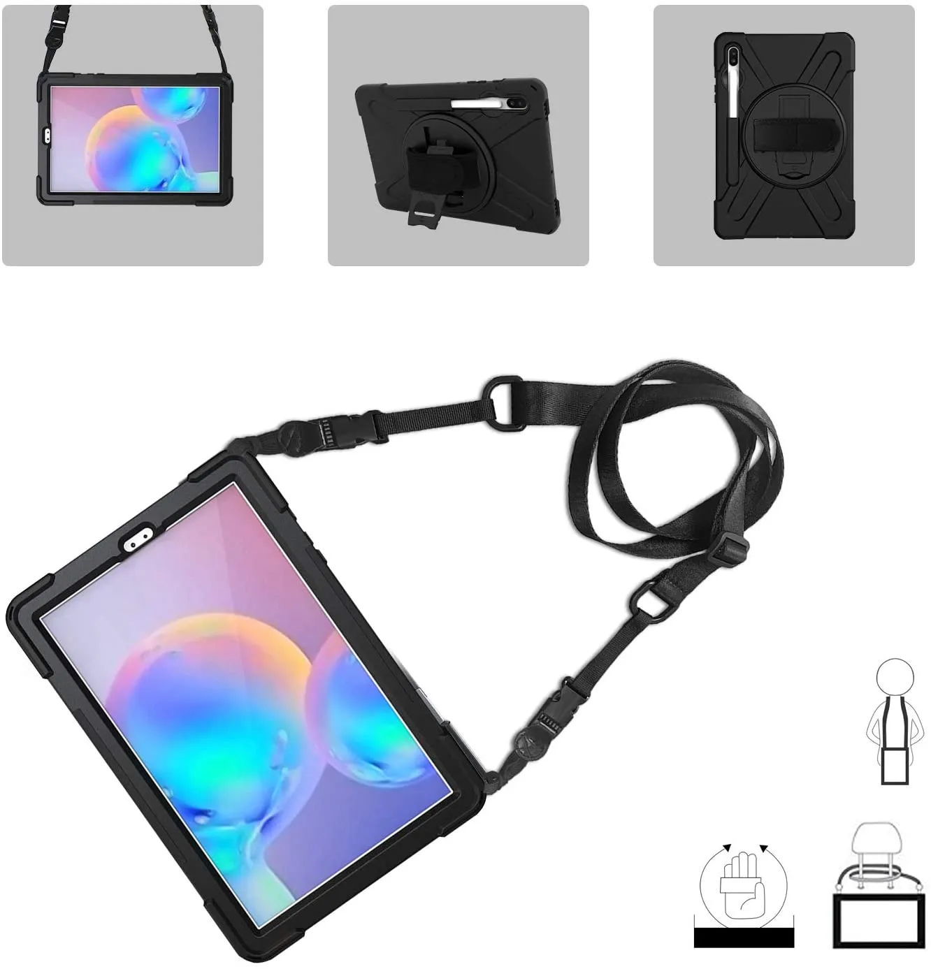 Galaxy Tab S6 10.5 T860/ T865/ T867 Heavy Duty Case with S Pen Holder | ProCase