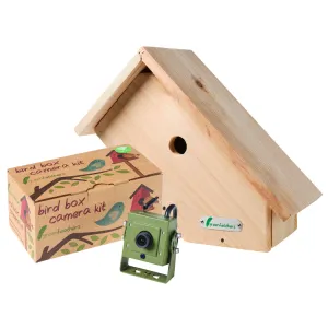 Green Feathers Side View Bird Box 1080p WiFi Camera (3rd Gen) Deluxe Bundle