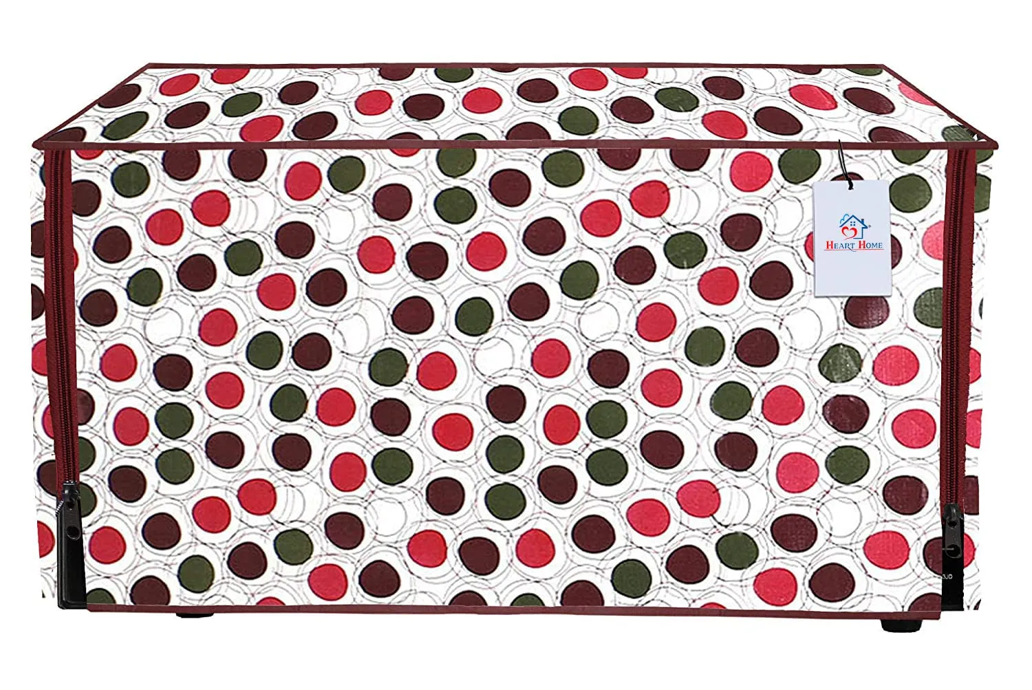 Heart Home PVC Circle Design Microwave Oven Cover, Dustproof Machine Protector Cover,20 LTR. (Multi)-HS43HEARTH26008