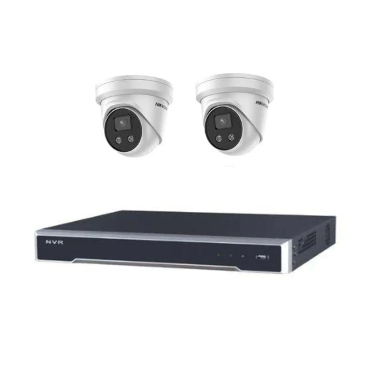 Hikvision CCTV Kit, AcuSense, 2 x 8MP Turret, 4CH NVR with 4TB HDD