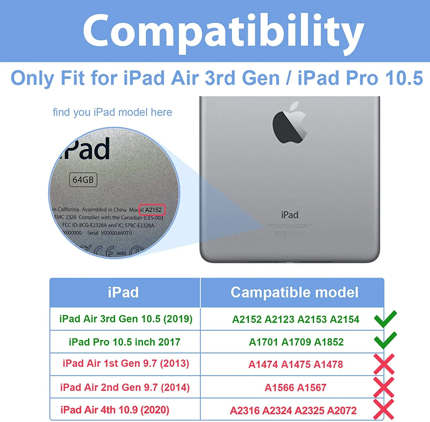 iPad Air 3rd Gen 10.5" 2019 / iPad Pro 10.5" 2017 Heavy Duty Case | ProCase