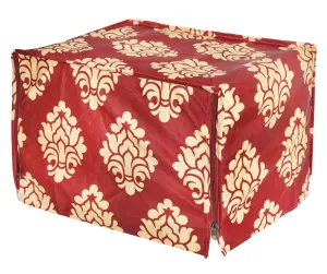 Kuber Industries Polyster Floral Printed Microwave Oven Cover, Dustproof Machine Protector Cover,20 LTR. (Maroon)-HS43KUBMART25936