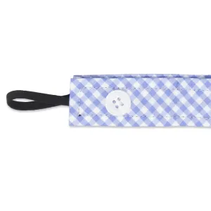 Light Blue Gingham - Ear Saver Headband