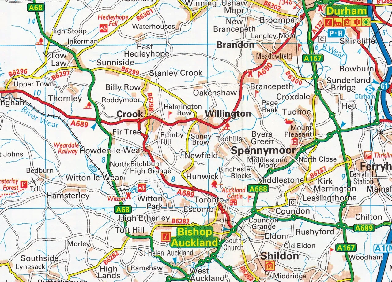 North of England and Scottish Borders AA Road Map 8