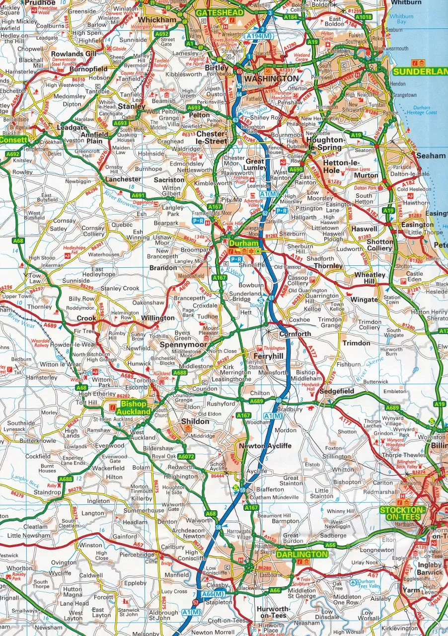 North of England and Scottish Borders AA Road Map 8