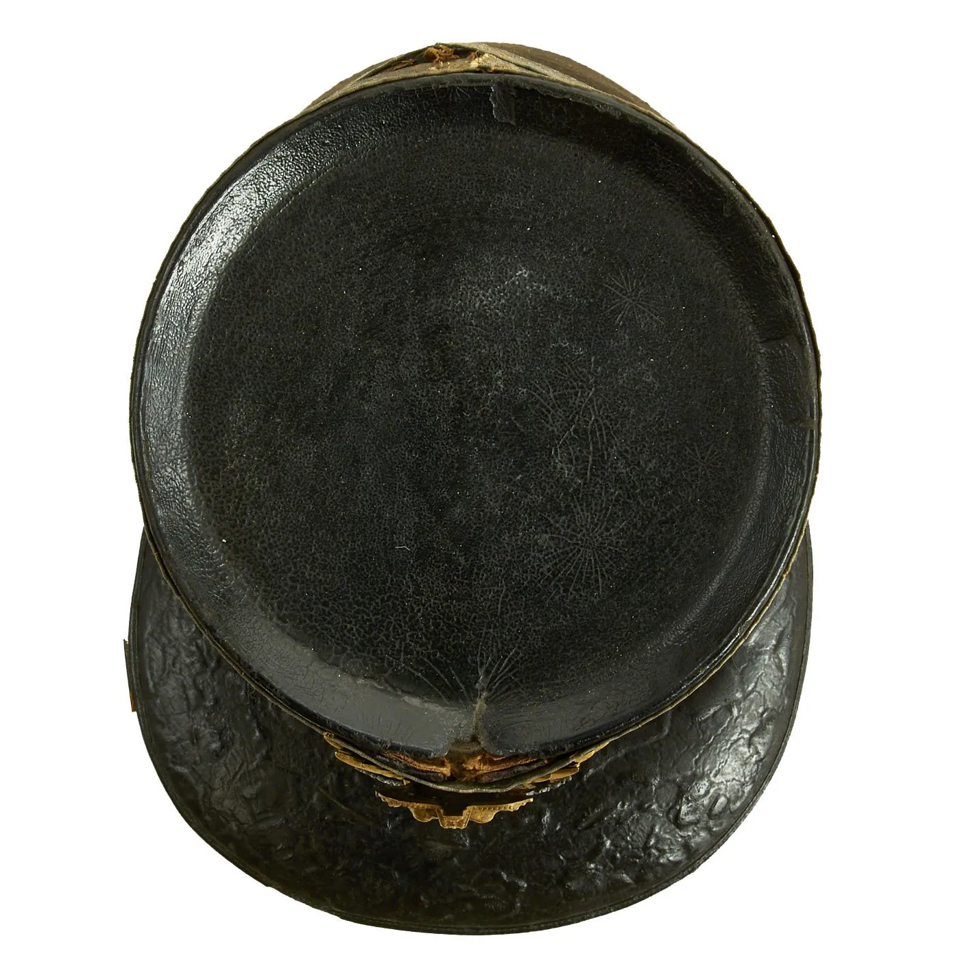 Original British Crimean War Era Royal Cumberland Militia Officer Tschako named to Col. Louther - dated 1855
