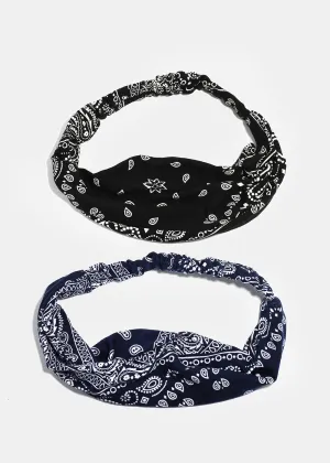 Paisley Bandana Print Headwrap