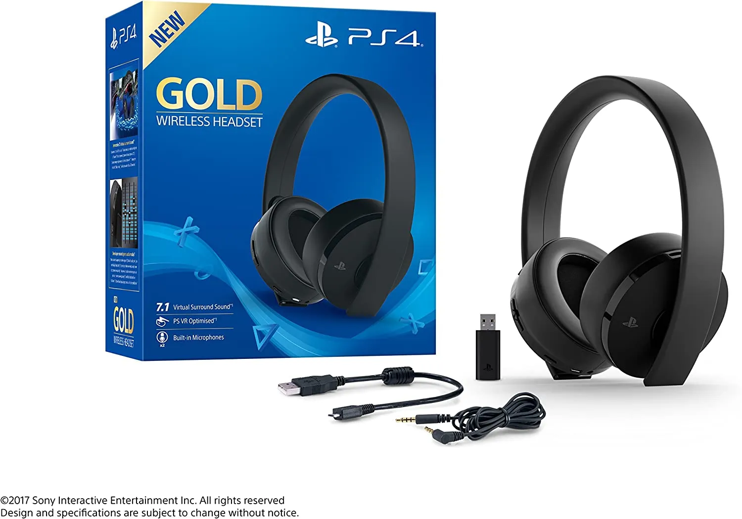 PlayStation 4 Gold Wireless Headset [Black]