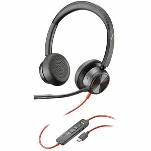 Poly Blackwire 8225 Stereo Microsoft Teams Certified USB-C Headset   USB-C/A Adapter