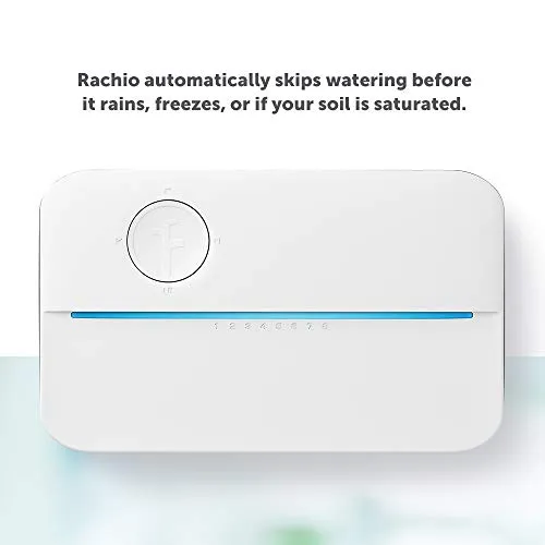 Rachio 3 Smart Sprinkler Controller, 8 Zone 3rd Generation, Alexa and Apple HomeKit Compatible with Hyperlocal Weather Intelligence Plus and Rain, Freeze and Wind Skip