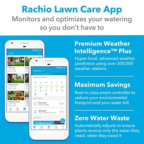 Rachio 3 Smart Sprinkler Controller, 8 Zone 3rd Generation, Alexa and Apple HomeKit Compatible with Hyperlocal Weather Intelligence Plus and Rain, Freeze and Wind Skip