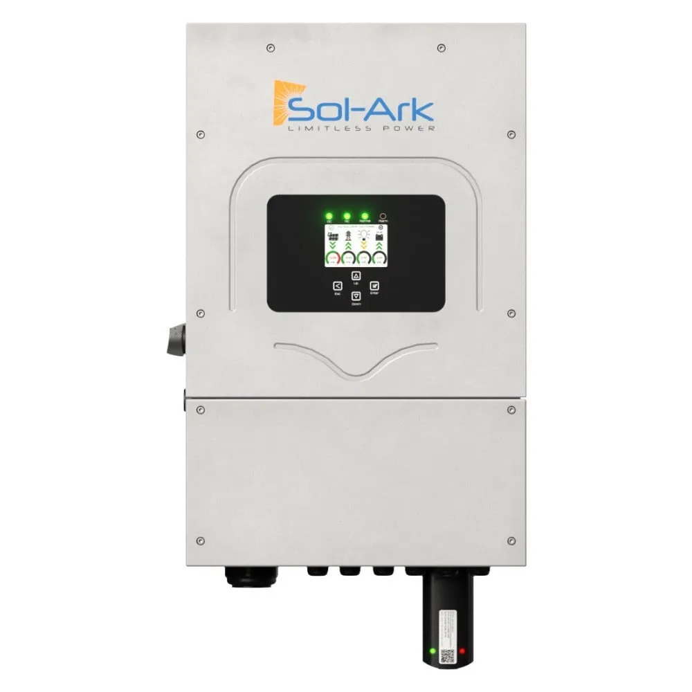 Sol-Ark 8K (EMP Hardened) 120/240/208V 48V [All-In-One] Hybrid Solar Inverter  | 10 Year Warranty