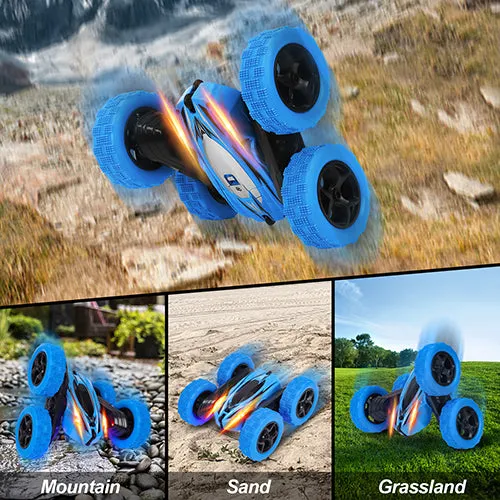 THINKMAX 2Pack RC Stunt Car Watch Gesture Sensor Car Blue Red
