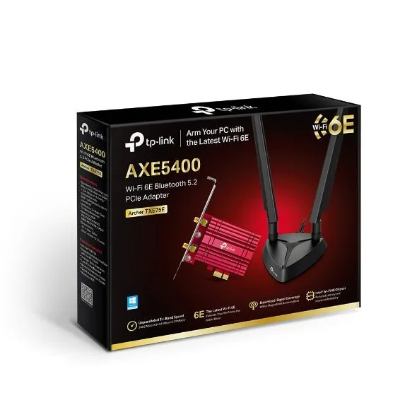 TP-Link AXE5400 Wi-Fi 6E Bluetooth 5.2 PCIe Adapter - ARCHER TXE75E