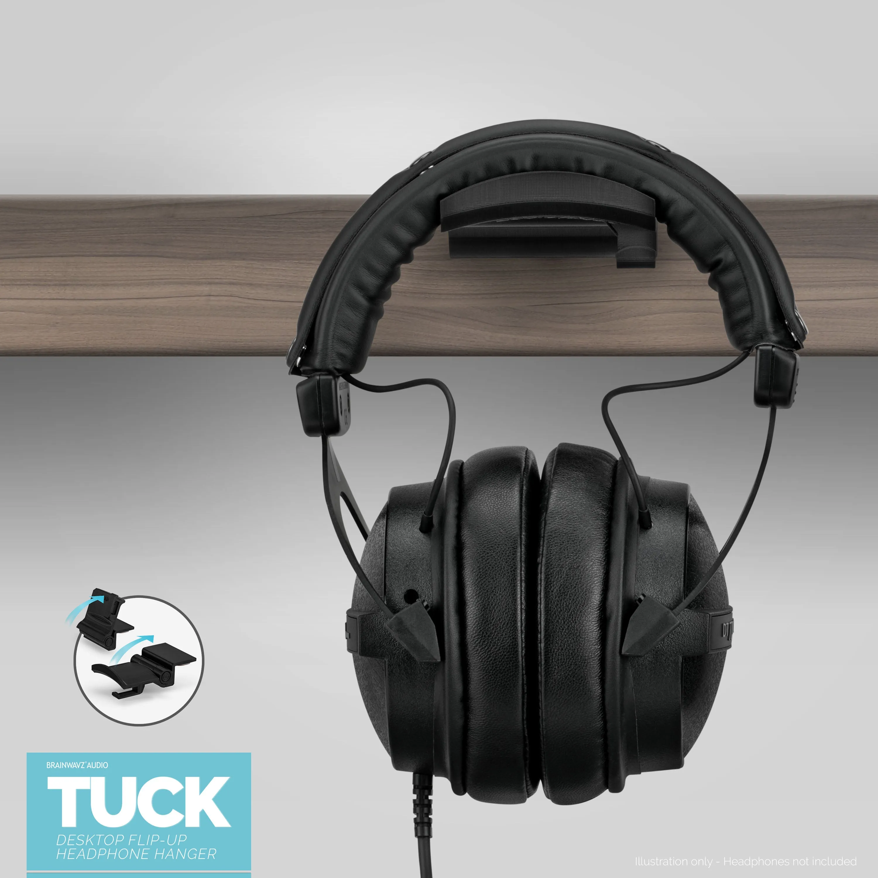 Tuck - Foldable Desktop Headphone Hanger Stand