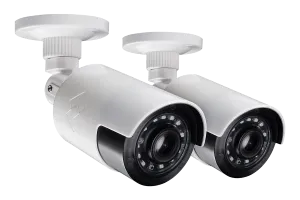Ultra-Wide Angle 1080p HD Outdoor Security Cameras, 160 Degree Field of view, 90ft Night Vision (2-pack)